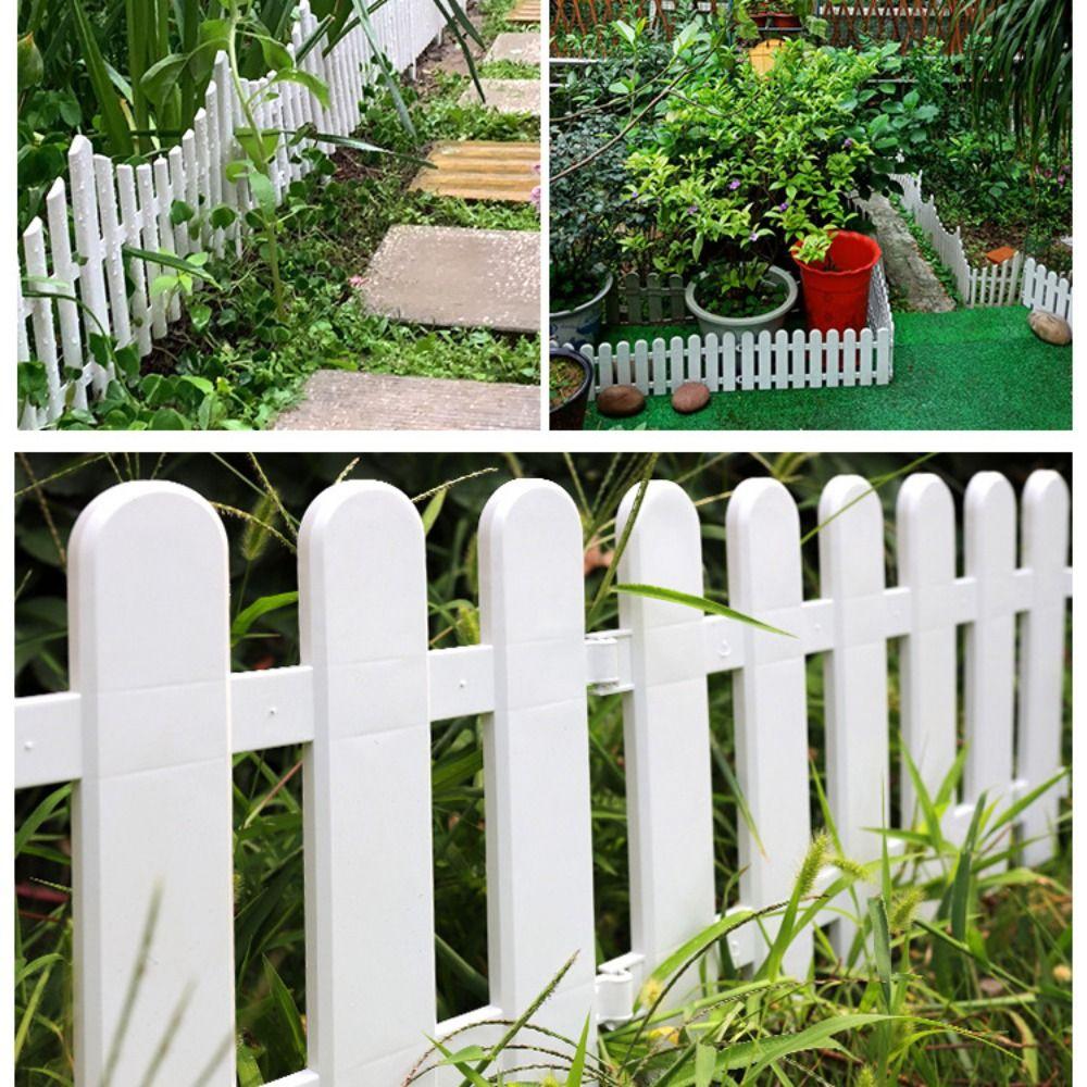 2pcs Plastic Courtyard Fence Universal Guardrail Doorway Barrier Garden Fence  Vegetable
