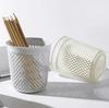 Creative Plastic Pen Holder Simple Solid Color Hollow Desktop Storage Tube Makeup Tube Stationery Tube