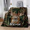 240Gm2 Deer Customize Your Name Outdoor Blanket Suitable For All Seasons Comfortable And Warm Soft Blanket Suitable For Travel Gifts For Relatives And