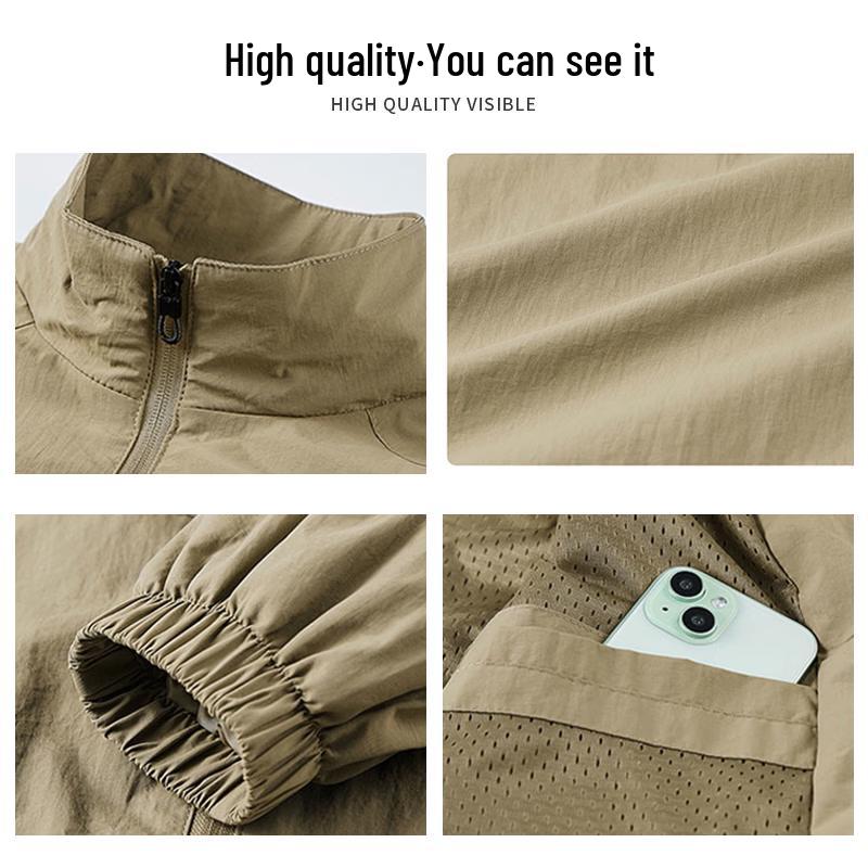 Jeanswest Men's Windproof Stand Collar Casual Jacket