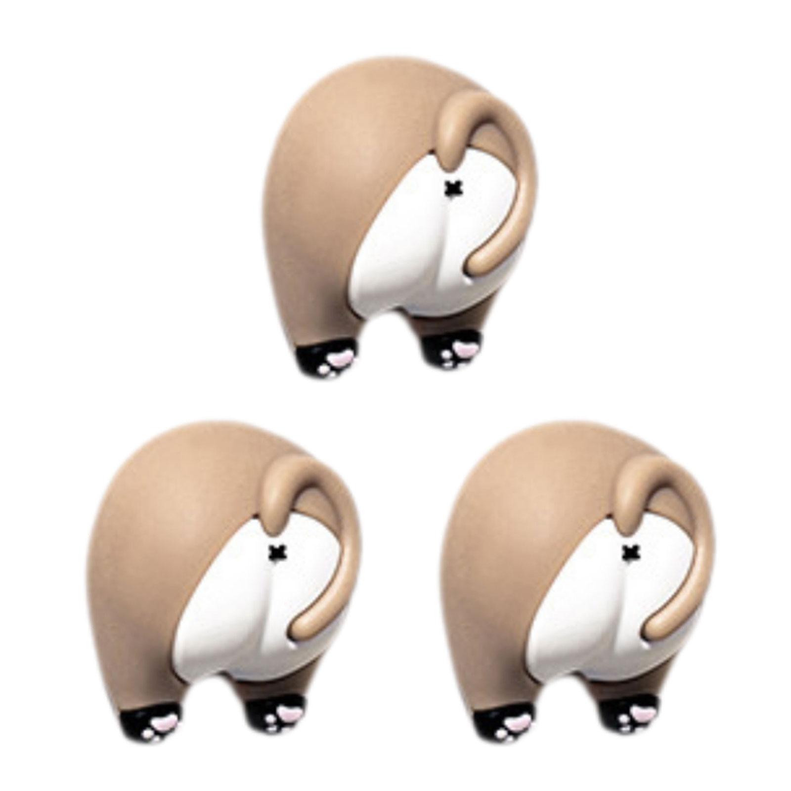 

3pcs Cats Butt Door Cushions Pads Silicone Door Stopper Pads Cabinet Corner Guards Upgrades for Furniture Protections B