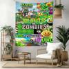 Plants Vs Zombies Aesthetic Tapestry Rustic Farmhouse Great For Reading Corner Dorm Wall Bedroom Four Seasons Vintage Wall Art