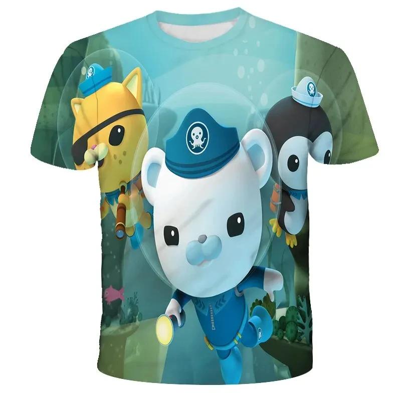 

Summer Cartoon Octonauts Boy Girl 3D Print T-shirt Fashion Short Sleeve O-neck Funny Tee Top Gift for Kids Clothing 100