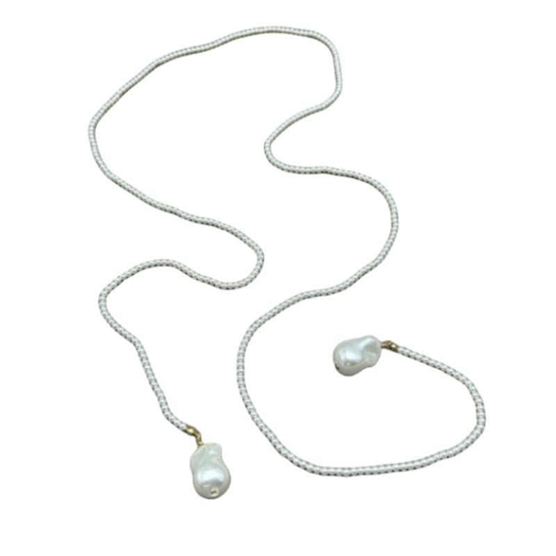 A52E Elegant Green Spinel Pearls Beaded Necklace Double Strand Jewelry for Women