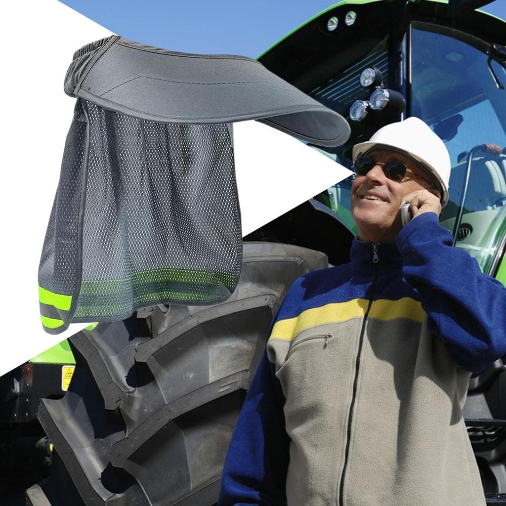 Skyddshjälm Nät Solskydd Reflekterande Rand Skyddshjälm Tillbehör för Lager Trädgårdsarbete Arbetande Män Utomhus Kvinnor