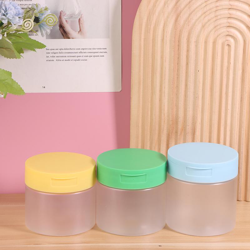 250/300/350 Ml Makeup Remover Cotton Cream Jar Lid Body Lotion Scrub Jar Cosmetic Container Travel Portable Bottle With Tweezers