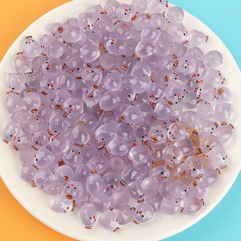 Светящаяся корона цыпленка комнатный декор смоляной дом и украшения светящийся миниатюрный микро ландшафтный карниз утка эльф подарок