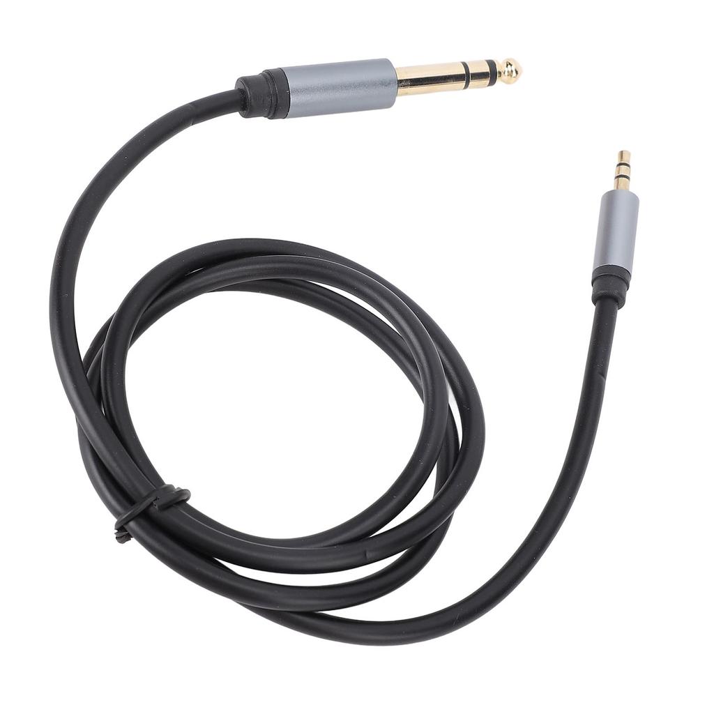 3.5mm to 6.35mm Stereo   Cable, 1Celsius8 Inch (3.5mm) to 1Celsius4 Inch (6.35mm) Stereo Cable 1M for Laptops Guitars Home Theater Devices