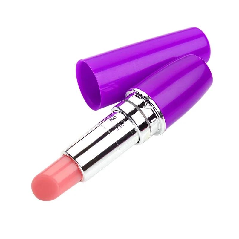 Mute Vibrator Clitoris Stimulator Compact Mini Waterproof Lipstick Vibrator G-Spot Stimulating Sex Toys for Woman Masturbator