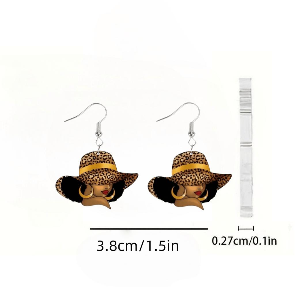 1 Pair of European and American Ballet Dancing Earrings Women's Creative Niche Earrings School Graduation Season Teacher Gift Jewelry