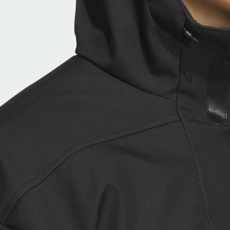 Adidas FW24 M Tran Jakke 2 Vannavstøtende Sport Casual Løs Passform Hettejakke Herrejakke Svart JM9154