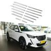 For Peugeot 2008 2019-2023 E2008 2020-2022 Stainless Fog Light Lamp Cover Trim Sitcker Grille Decorative Strips Car Accessories
