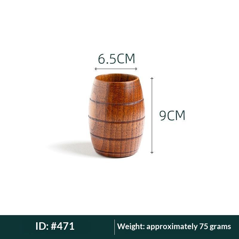 Wooden Cups Handmade Wood Handle Cups Handle Beer Coffee Milk Tea Mug Handmade Natural Kitchen Bar Drinkware Cup