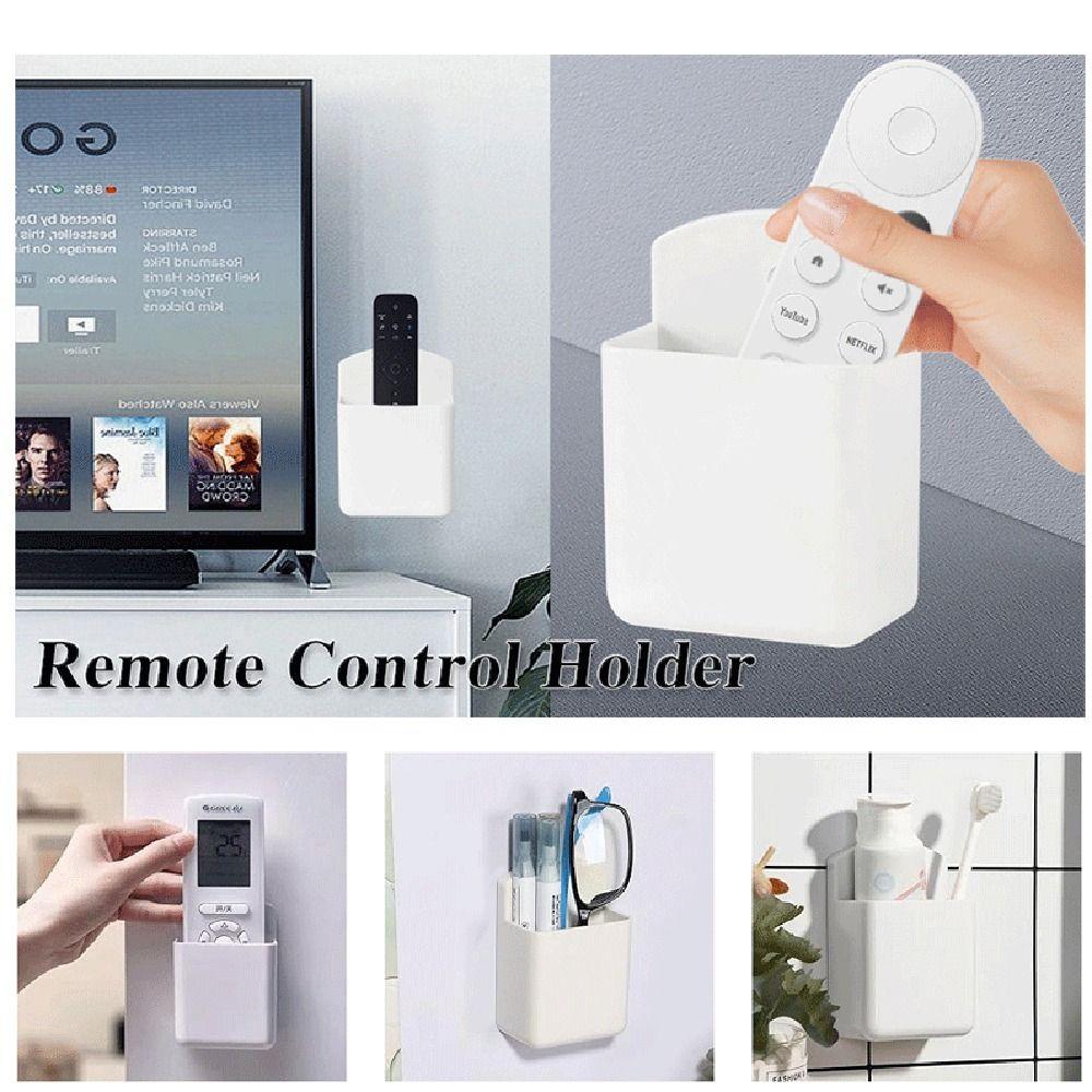 Plastic Remote Control Storage Box Wall Mount Remote Organizer Box Home Remote Control Holder