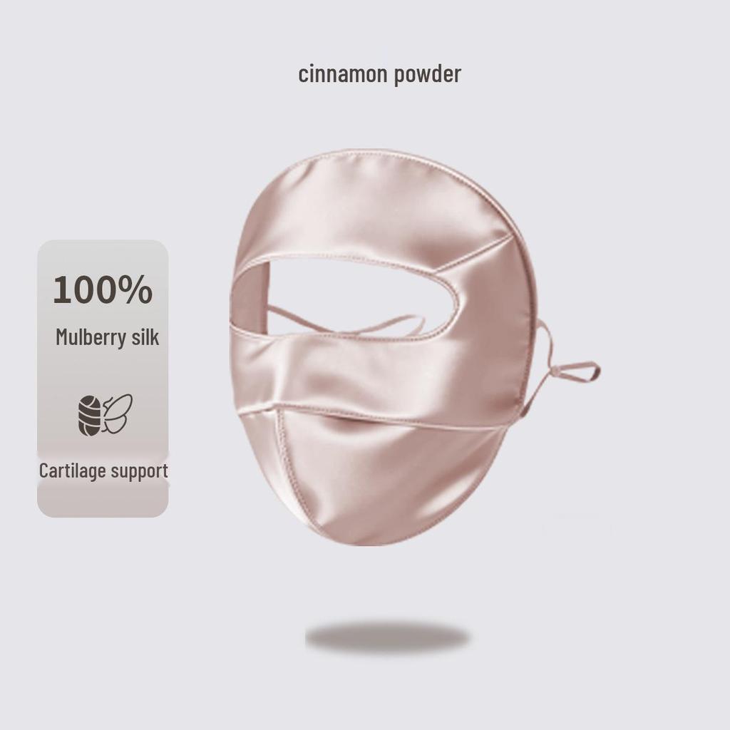 Damen 100% Maulbeerseide UV-Schutz Gesichtsmaske mit weicher Knochenstütze
