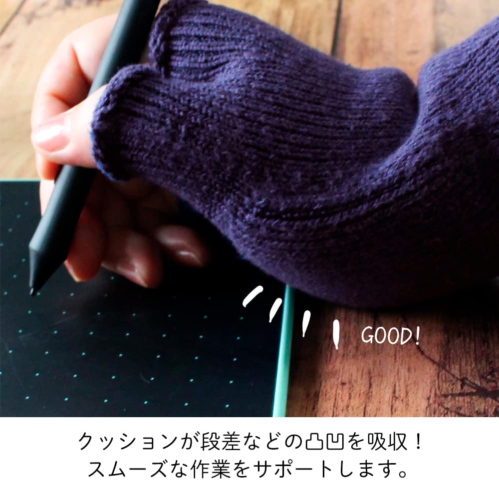 Handgelenkauflage mobiler Handschuh Gepolsterte Handschuhe für Tastaturen und reduziert Druck und Reibung auf der und bietet Stabilität coco-kara Japanische Herstellung (schwarz)