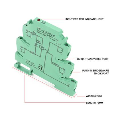 MRC-25A61Z230 PLC Electromagnetic Relay Contact Interface Relay Module Input 230VAC/220VDC 1NO 1 NC 6A