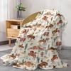 1pc Pink Western Cowboy Boots & Hats Print Flannel Blanket - Soft All-Season Cozy Throw for Bed, Couch, Camping & Travel