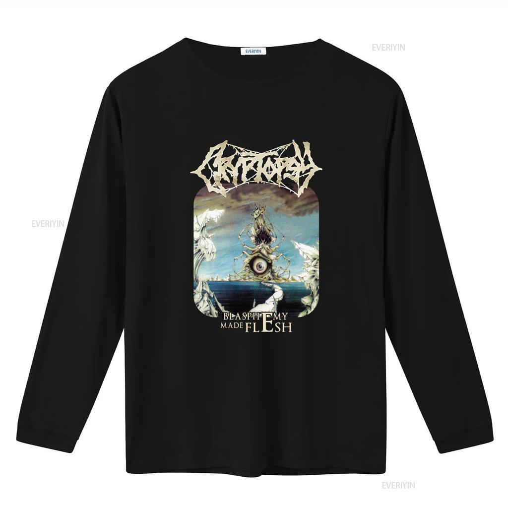 CRYPTOPSY Blasphemy Made Flesh T Shirt Heavy Metal Band Art Print vintage Washed Stylish Breathable Comfortable Soft Slightly