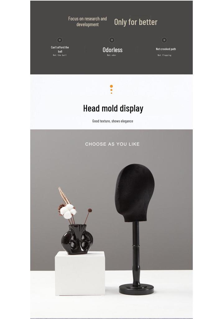 Mannequin Head Display Stand for Hats and Wigs