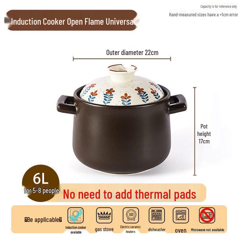 Pupan Ceramic Casserole Pot for Stovetop