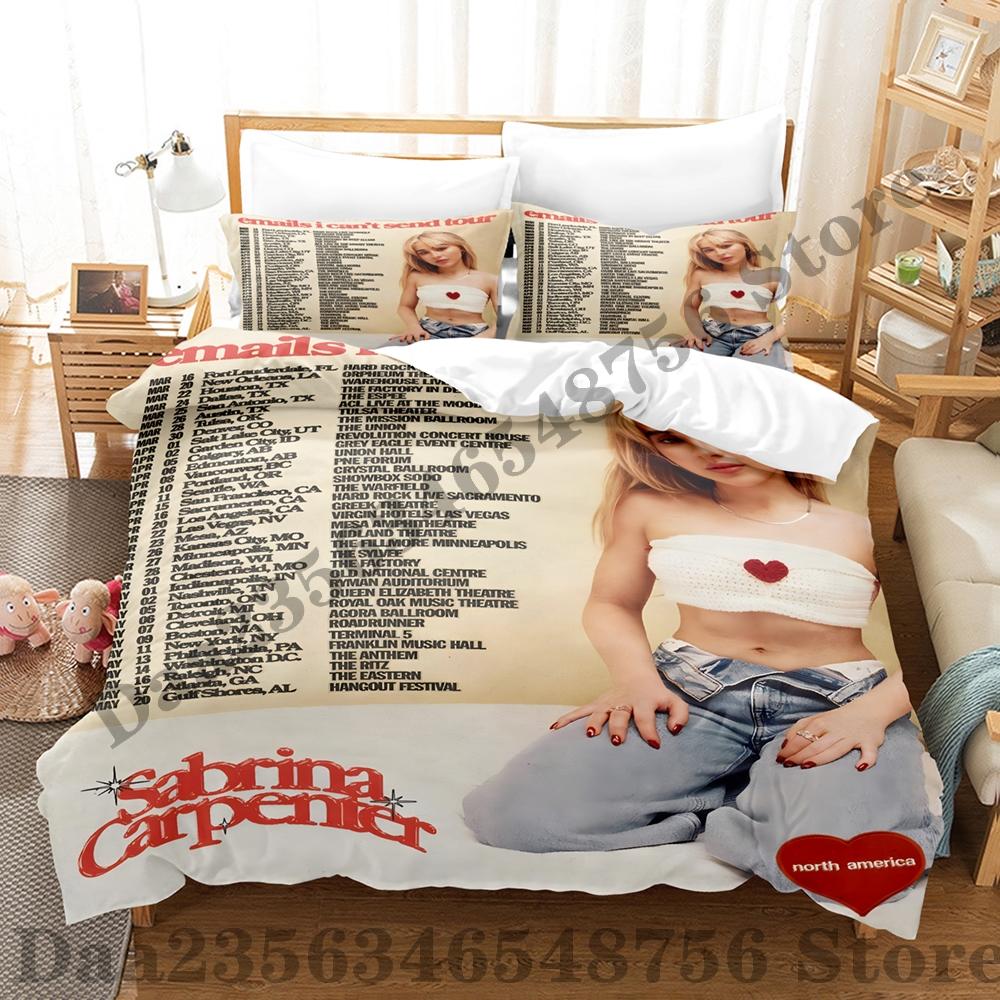 Sabrina Carpenter Bedding Set Single Twin Full Queen King Size Bed Set Adult Kid Bedroom Duvetcover Sets 3D Bed Sheet Set