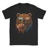 Game Day Bear Men T Shirt  Vintage Tee Shirt Short Sleeve Round Neck TShirt 100 Cotton Gift Idea Tops