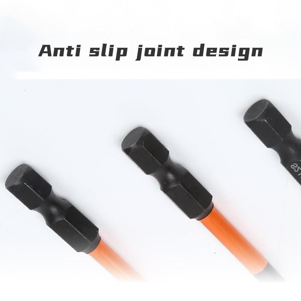 20 Stück Metrisch und Zoll S2 Legierter Stahl Magnetisches Sechskant Schraubendreher Bit Set, Länge: 50 mm