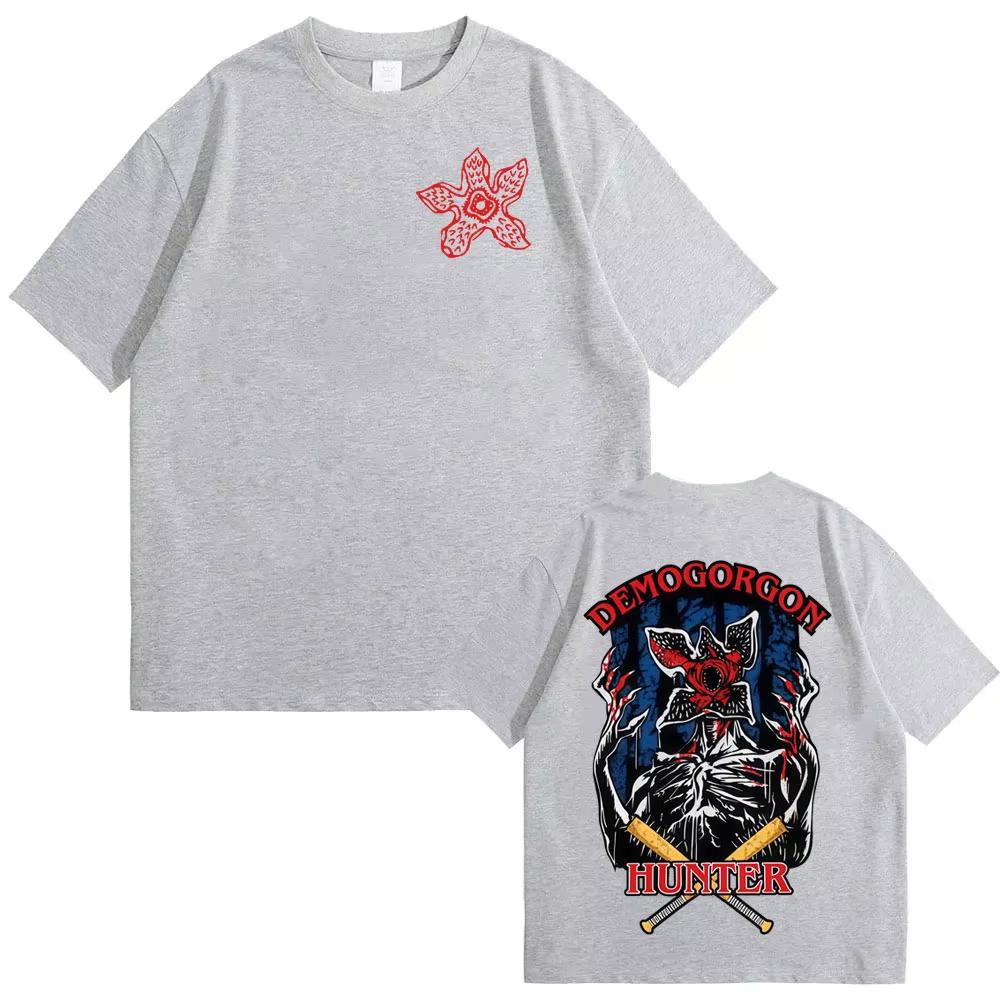 2026 Eddie Munson Demogorgon Hunter 100cotton Mens Shirt Gothic Graphic Summer Short Sleeve Oversized Women Fashion