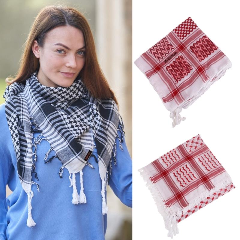 Fashion Adult Keffiyeh Headscarf with Jacquard Pattern Arab Style Headscarf