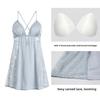 Sexy Pure Desire Pajamas Lace Solid Color Suspender Skirt Lace-up Morning Robe Robe Loungewear Set