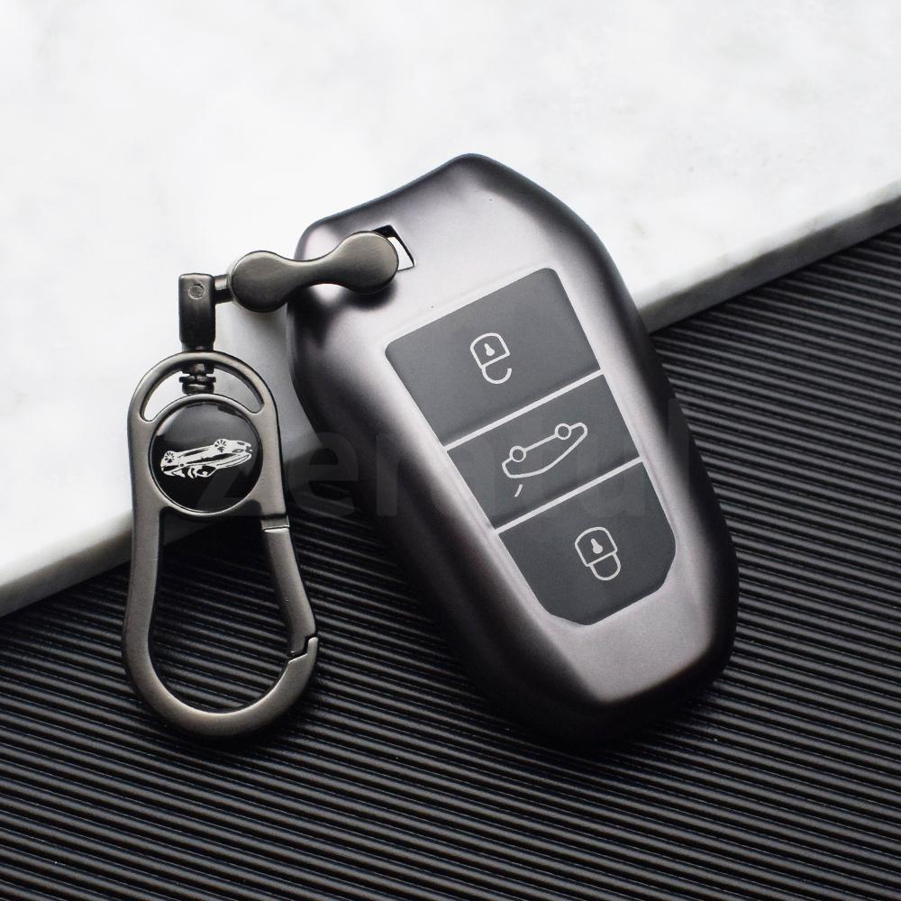 Auto Shell Fob Holder For Peugeot 208 3008 5008 2008 Ds5 Ds6 Ds3 For Citroen C5 X7 Car Key Cover Keychain Remote Case Protector