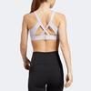 Adidas Solid Color Back Hollow Cross Shoulder Strap Sports Bra Women Underwear Light-Gray Purple HR9730