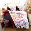 New Needy Girl Overdose Bedding Set Cartoon Anime Three-Piece Set Adult Kid Bedroom Duvetcover Sets 3D Kawaii Girls Conjunto De