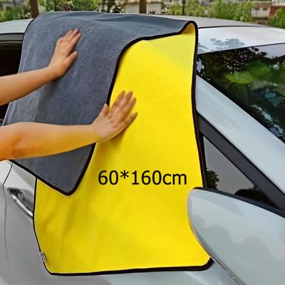 60X160cm Auto Handtuch Groß Koralle Samt Doppelseitig Verdickt Wasserabsorbierend Schnelltrocknend Reinigung Automobil Detaillierung Wäsche