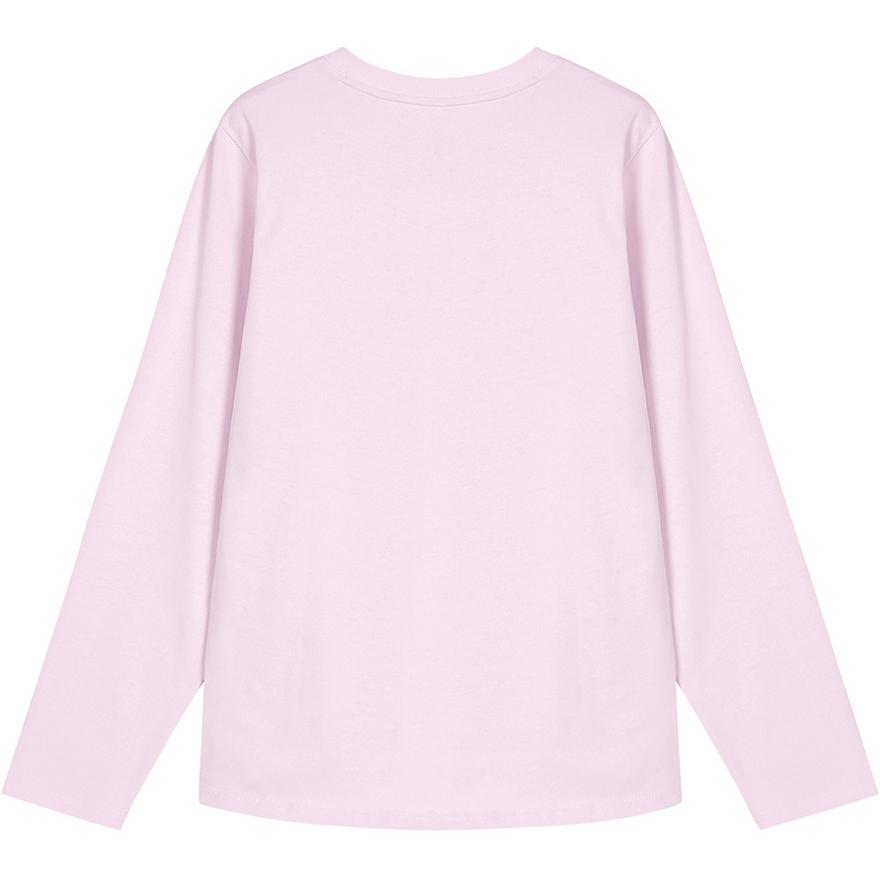 Skechers Loose Comfortable Pure Cotton Dopamine Long Sleeve T-Shirt Women Tops Light-Purple Pink L324W088-00EJ