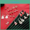 Europäisches und Amerikanisches Weihnachts-Ohrring-Set Funkelnde Diamant-Schneeflocke Glocke Feiertags-Ohr-Accessoires