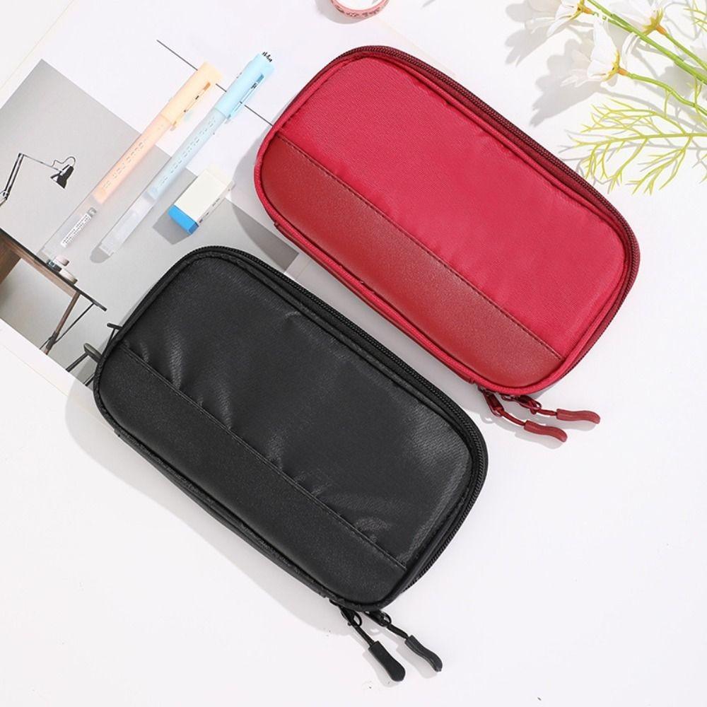 Oxford Cloth Multifunctional Pencil Bag Stationery Organize Desktop Storage Bag  Office
