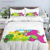 Stampa 3D Amici di Barney Set Biancheria da Letto Carino Cartoni Animati Camera da Letto Morbido Copriletto Moderno Copripiumino Confortevole Coperta Federa
