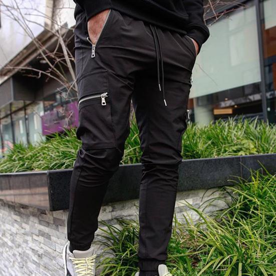 Pantaloni Sportivi da Uomo Multitasche Vita Elastica Lunghezza alla Caviglia Casual Comodi Pantaloni della Tuta per il Jogging