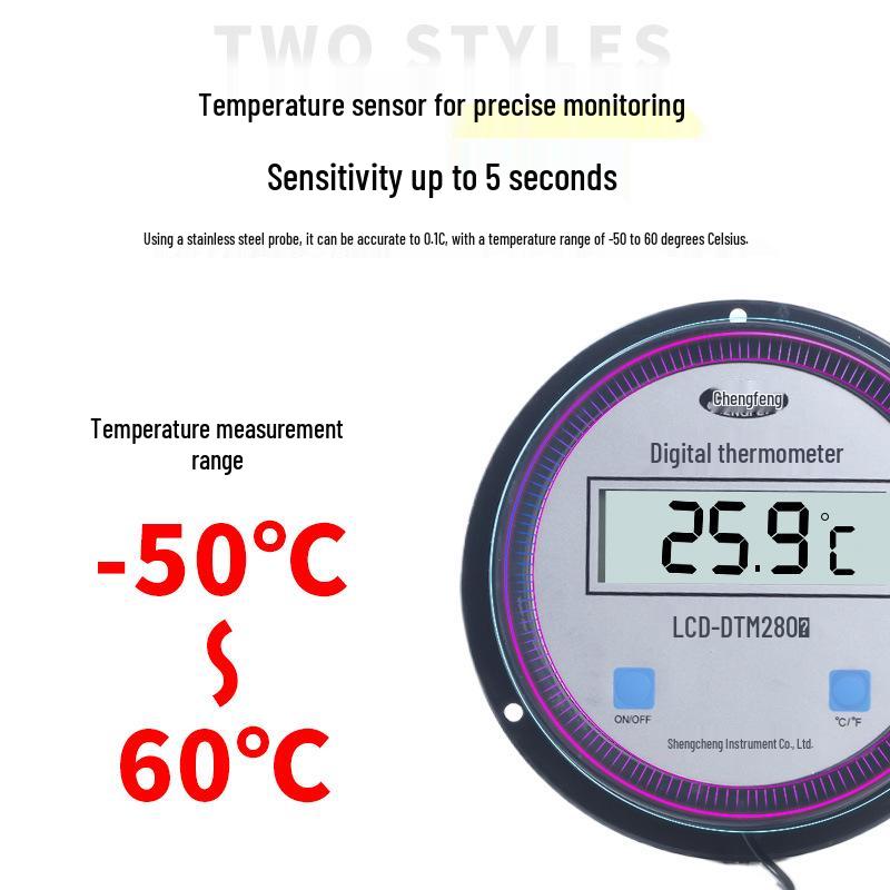 Termometru digital de înaltă precizie cu sondă pentru cazane industriale și bazine de acvacultură