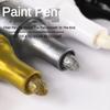 Metallic Paint Marker Pens with Ink Set Gold Silver White 2mm Art Markers for Manga Crafts Scrapbooking Art Supplies Stationery