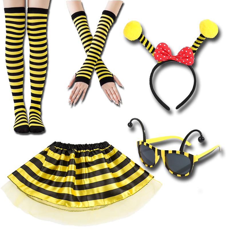 Halloween Bijen & Lieveheersbeestjes Hoofdband Bril Set voor Kinderen - Feestelijke Kostuumaccessoires voor Halloween, Kerstmis en Optredens