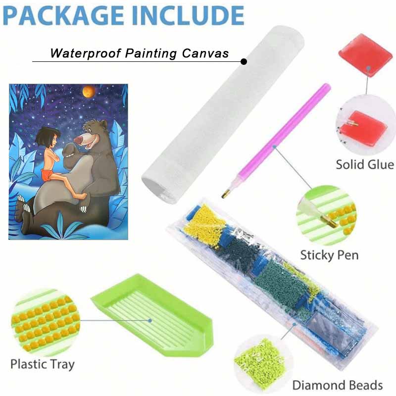 Disney Diamantmalerei Set Klassisches Dschungelbuch Heimdeko Basteln Perfekte Geschenkidee Diamant Kunst