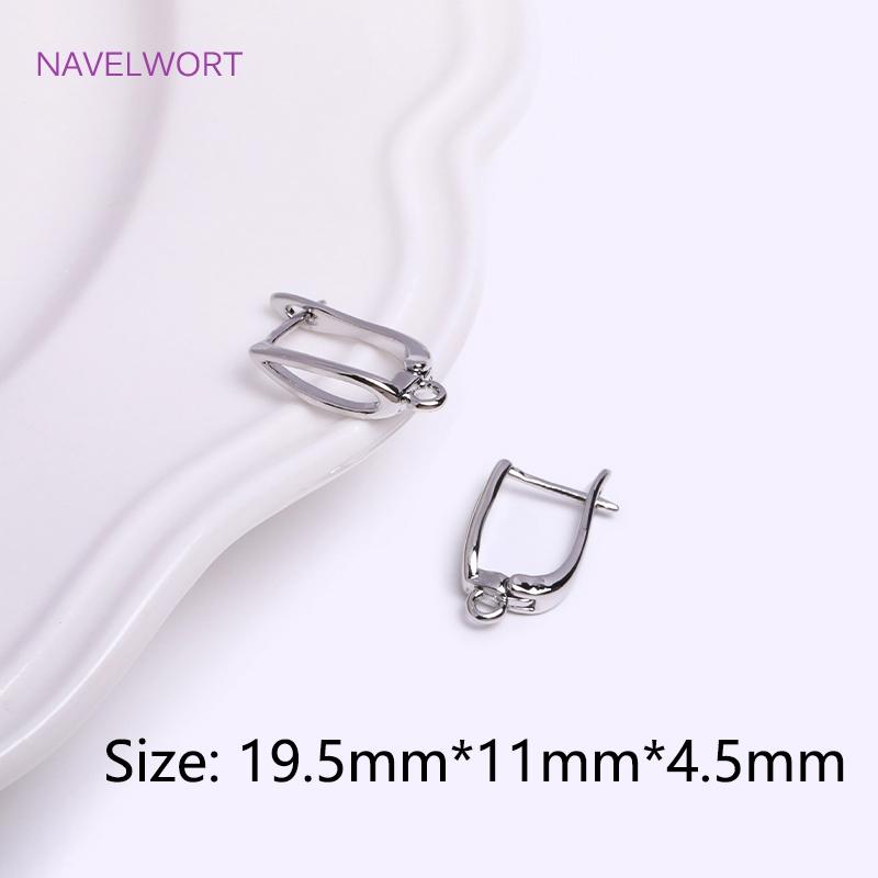 18K Gold Plated Brass Earring Hook Clasp,High Quality Ear Wire For Earring Making Findings,Accessories For Earrings