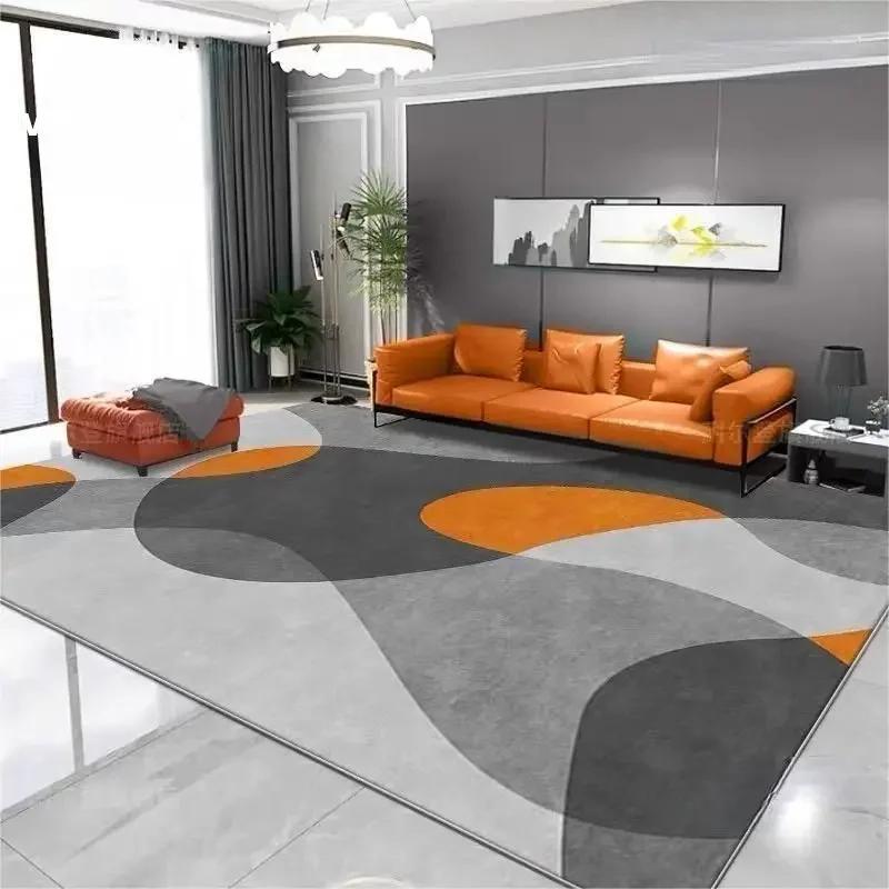 Nordischer Schlichter Kristall-Samt Teppich Wohnzimmer Schmutzabweisend Schlafzimmer Sofa Couchtisch Matte Schlafzimmer Bettseite Rutschfeste Matte