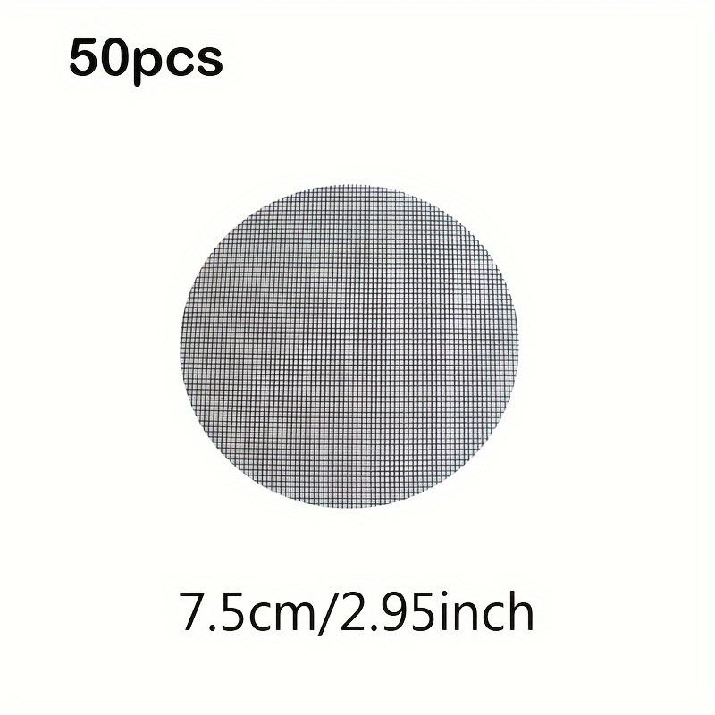50pcs Round Drainage Mesh Pads for Flower Pots - Breathable, Prevents Soil Leakage, Reusable Mesh for Bonsai, Gardening Mesh