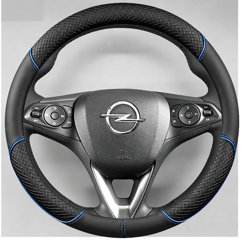 Hand Stitched Black Leather Car Steering