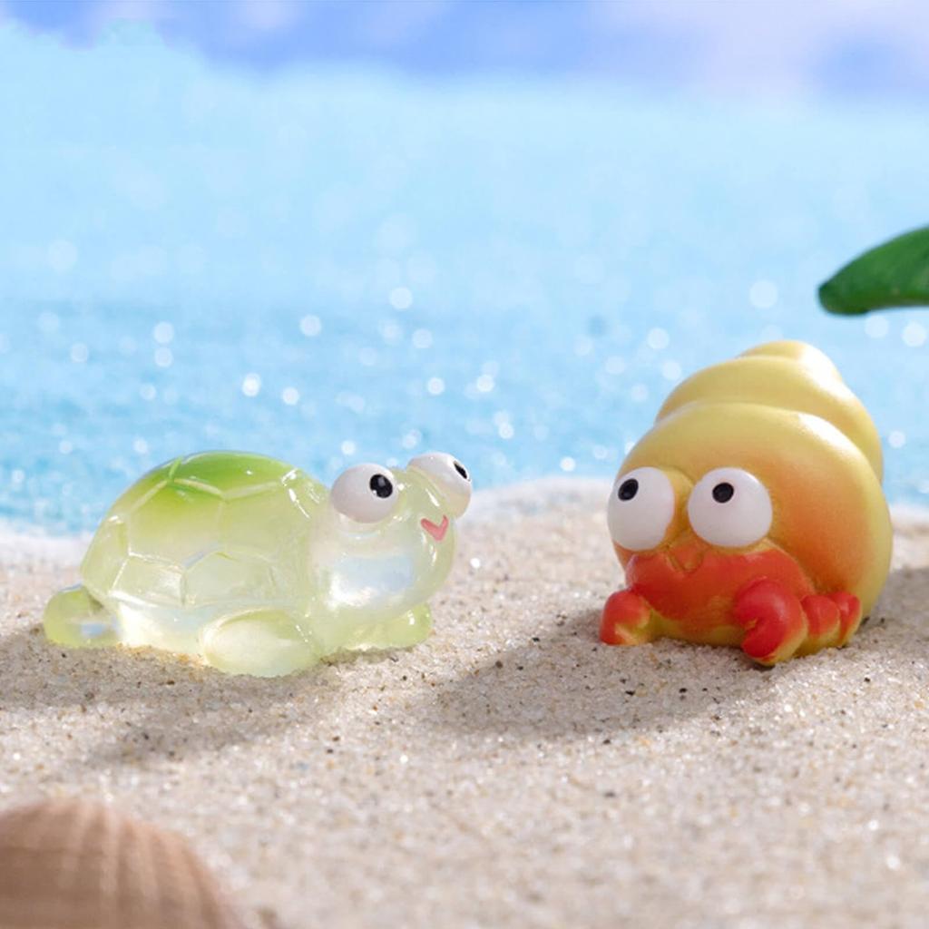 Aquarium Set of 18 and Marine Cute Miniature Miniature Aquarium Craft Micro Landscape Scenery Home Resin DIY Decor Corals, Fish, Life, Figurines,