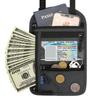 Porta-passaporte com proteção RFID Bolsa de pescoço para viagem Carteira antifurto Porta-dinheiro escondido Porta-cartões de documento Impermeável Organizador grande